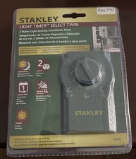 Stanley Light Timer Select Twin 2 Outlet Light Sensing Countdown Timer New