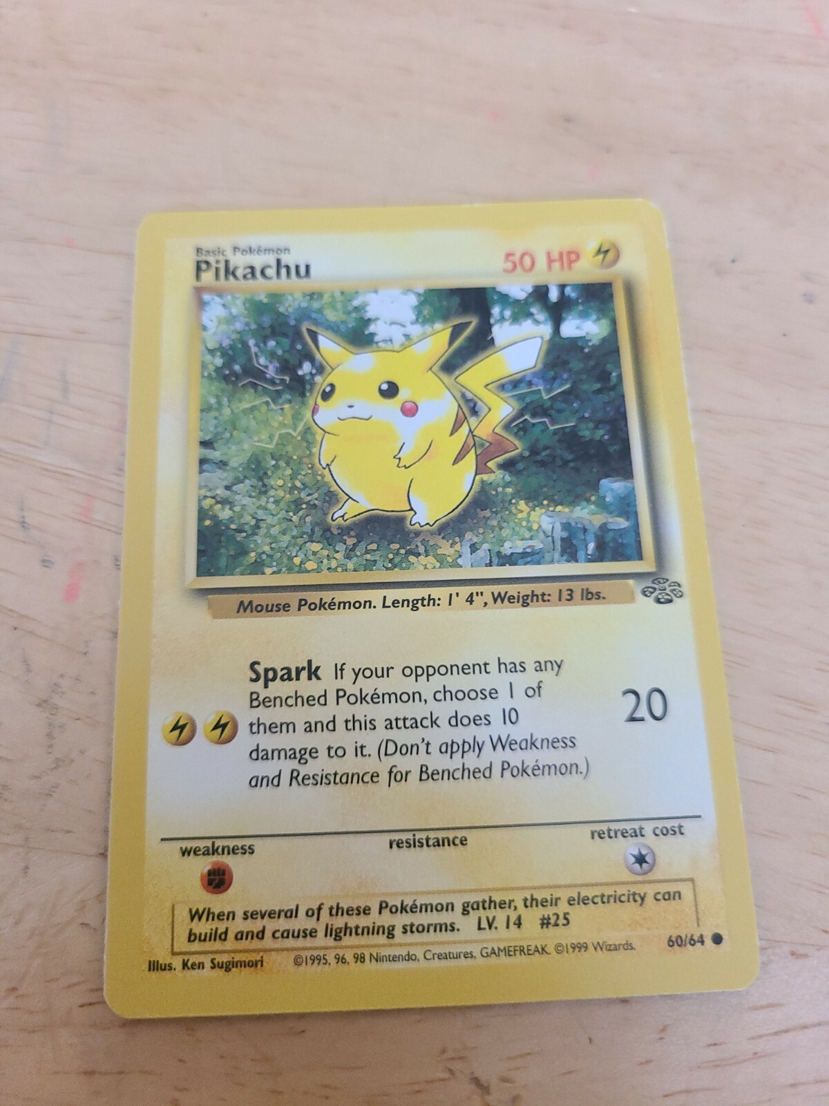 PIKACHU - Jungle Set - 60/64 - Common - Pokemon Card - Unlimited Edition - p3