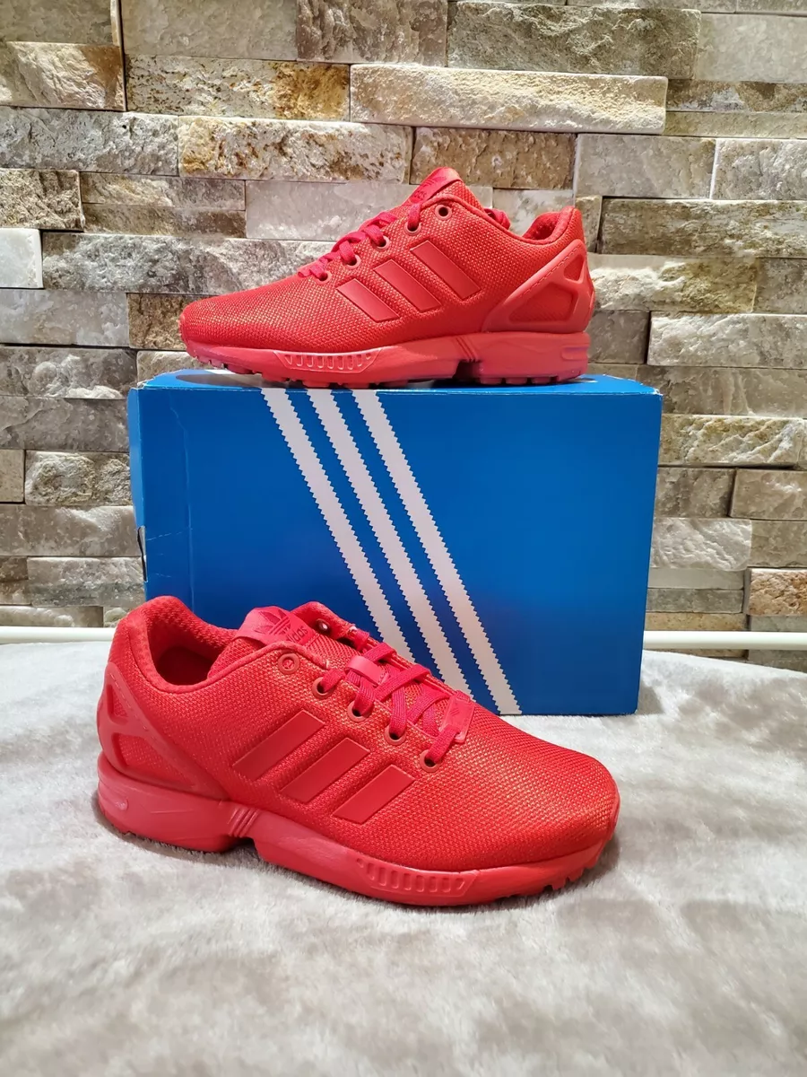 Adidas ZX Flux J SIZE 4US &#034;TRIPLE RED&#034; |