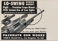1954 Print Pachmayr Lo-Swing Rifle Scope Mounts Los Angeles,California