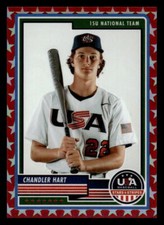 2023 Panini USA Baseball Stars & Stripes #28 Chandler Hart Stars/Stripes Red