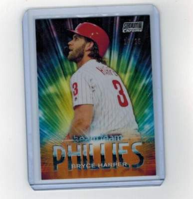 2020 Topps Stadium Club Chrome Bryce Harper Beam Team Orange 