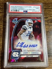 CONNER HARRELL 2024 Bowman Chrome University Sapphire Red Auto /5 #PA-CHA PSA 9