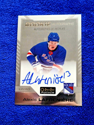 2020-21 Alexis Lafreniere O-Pee-Chee Platinum Rookie Autograph On Card Mint R-AL