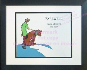 🟢 Don Messick Farewell Speechless Scooby Doo Hanna Barbera 8x10 inch NEW Frame
