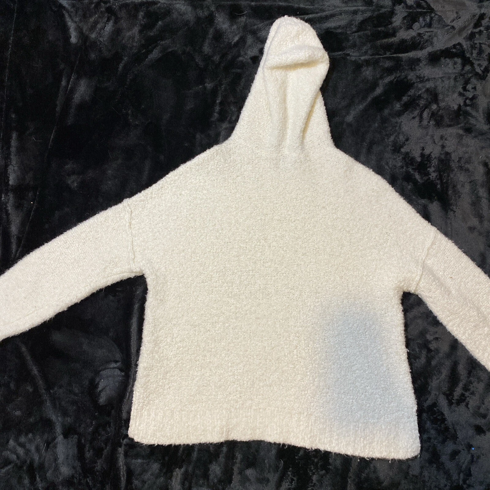 OFF WHITE Felpa con cappuccio sherpa panna A New Day donna taglia L misto lana