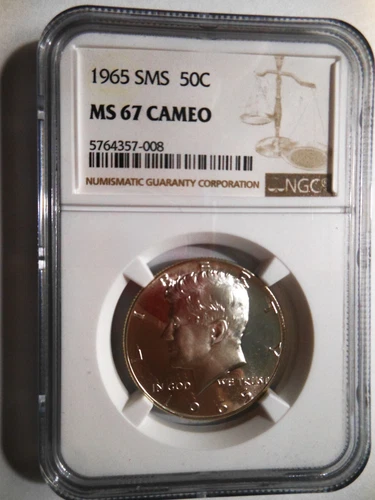 1965 SMS 50 Cent NGC MS 67 Cameo Silver Half Dollar,  Nice Coin for a collection