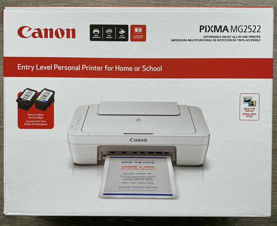 Canon Pixma MG2522 Wired All-in-One Inkjet Printer Scanner Copier Home/School/Of - Image 2 of 4