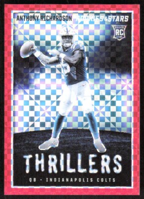 2023 6793E Panini Rookies & Stars Thrillers RED PLAID PRIZM Anthony Richardson