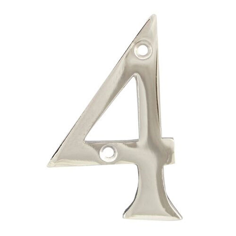 TSS Face Fix Numeral 75mm No.4 Polished Chrome (TSSNUMERAL4C)
