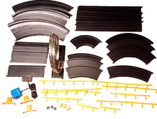 Aurora XLerators Big Loop Set 1974 Track  Power Only 35 Pieces Slot Less Cars