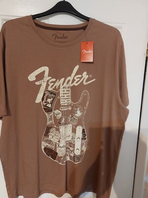 Fender Telecaster Gr. XL lila mauve T-Shirt offizielle Ware neu mit Etikett w@w  