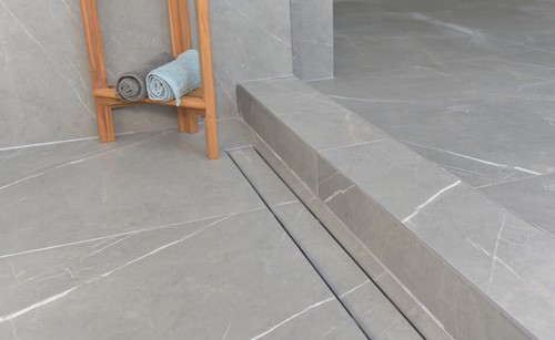 SereneDrains 304 SS 40 Inch Brushed Nickel Tile in Linear Shower Drain Kit Long - Picture 2 of 9