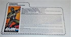 G I JOE File Card Filecard  Stars and Stripes       1997 Snake Eyes
