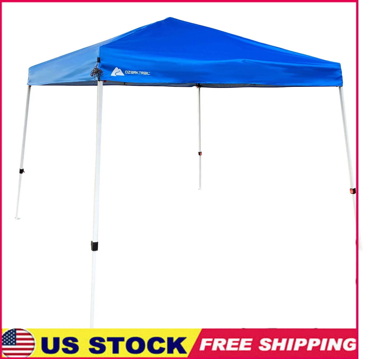 Instant Slant Leg Camping Canopy Height Adjustable Steel Structure