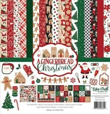 ECHO PARK "A GINGERBREAD CHRISTMAS" 12X12 PAPER KIT HOLIDAYS COOKING SCRAPJACK'S