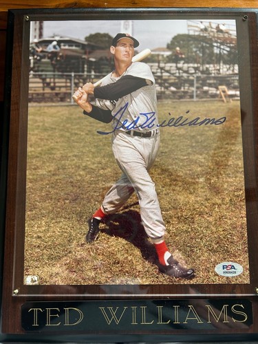 TED WILLIAMS AUTO Signed 8x10 RED SOX HOF SIGNED PSA Letter Framed