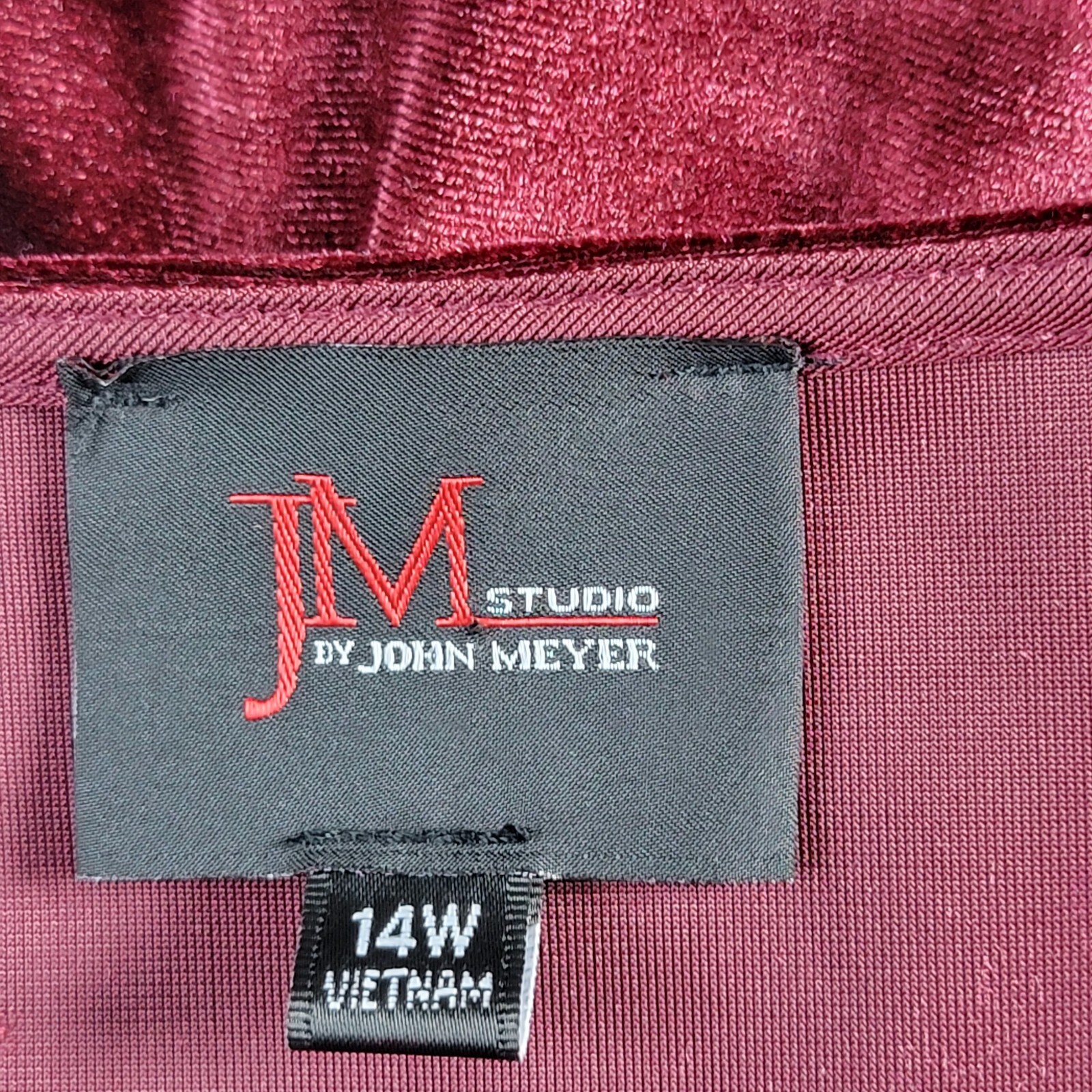 JM studio by John Meyer Maxi Red Velvet Dress Women's  Size 14W New 