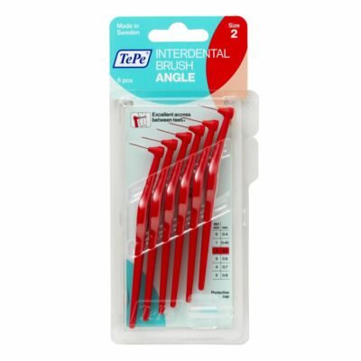 TePe Interdental Winkelbürsten rot Größe 2 x 1er Pack