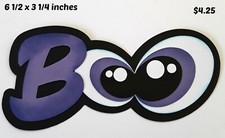 BOO TITLE HALLOWEEN with eyes scrapbook paper piecing 3D die cut by Rhonda