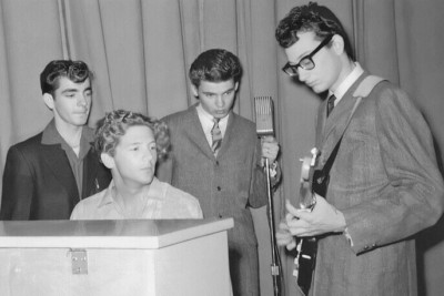 Famous Singers BUDDY HOLLY, JERRY LEE LEWIS, DON EVERLY, JIMMY VELVET 4x6 Photo