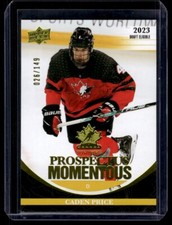 2023-24 Team Canada Juniors Prospectus Momentous Yellow Caden Price 026/149