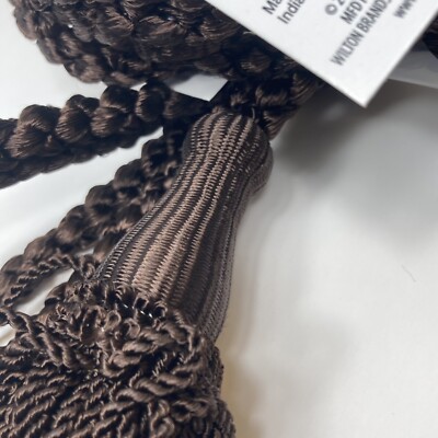 Brown Drapery Curtain Tie Back 24'' with 5.5'' Tassel Set of 2 Conso Tieback
