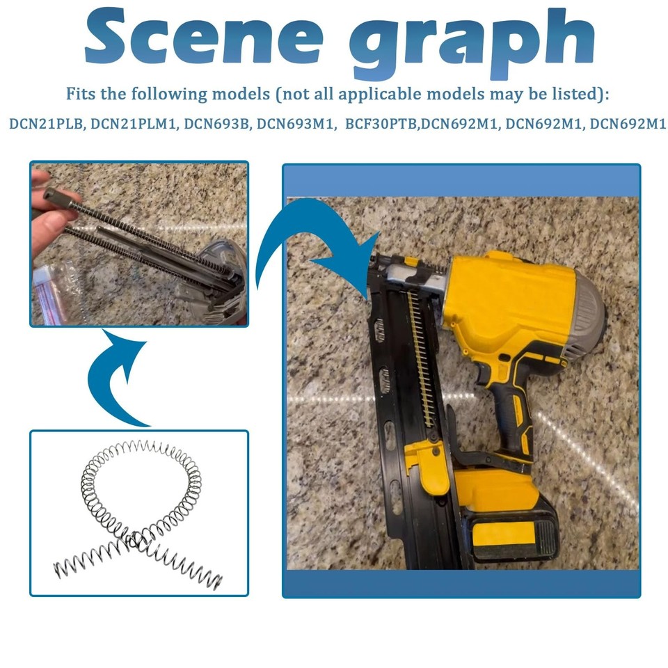 N233943 N386480 Return Springs For DeWalt Cordless Framer Nailer, 12