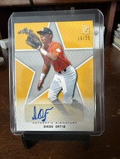 DIEGO ORTIZ 2020 LEAF PERFECT GAME NATIONAL SHOWCASE YELLOW AUTO PROSPECT #D /25