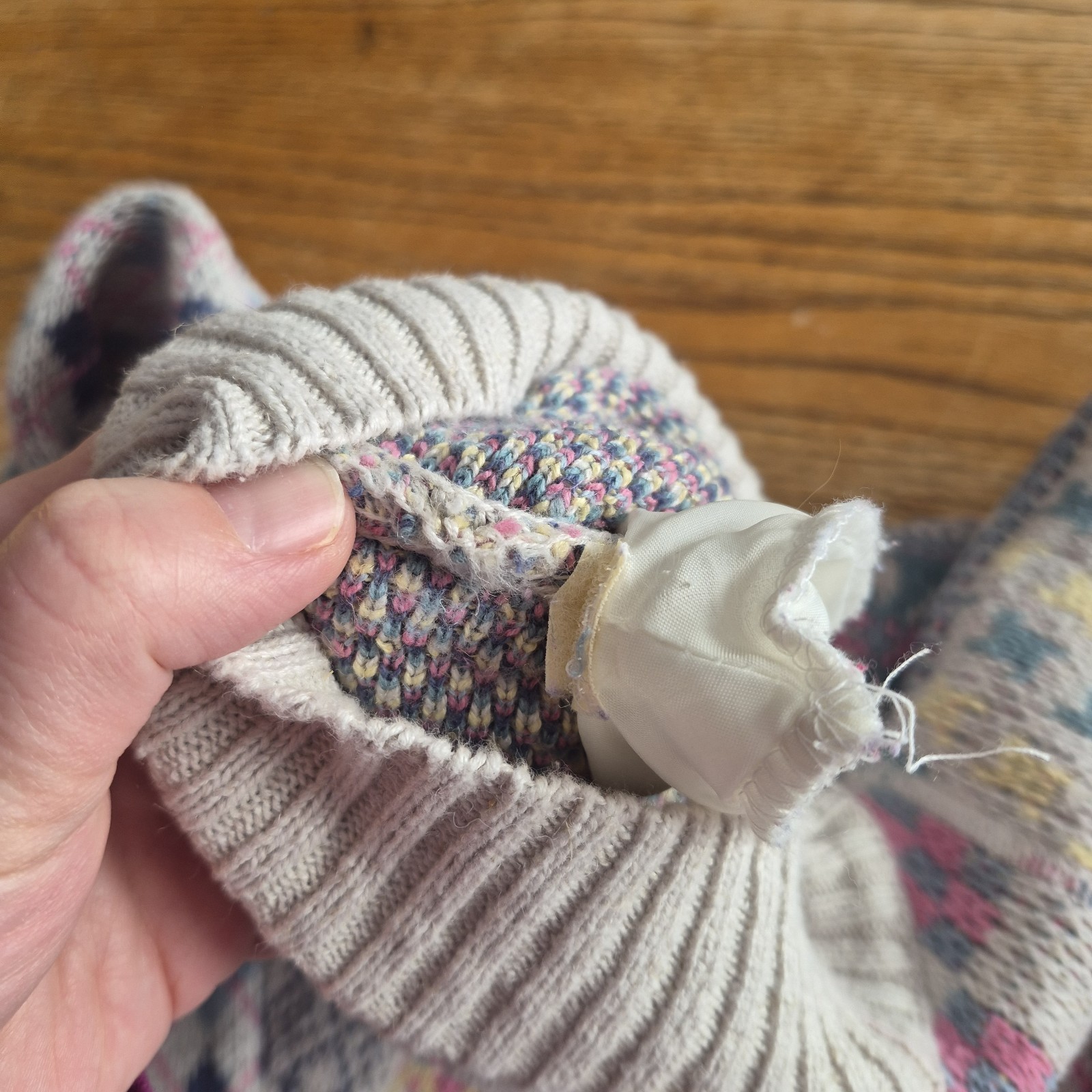 Westbound Linen And Cotton Patchwork Sweater Long… - image 4