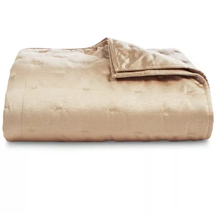 Hotel Collection "Glint" Queen Coverlet Set With Shams, Gold, New In Package! - Image 3 of 4