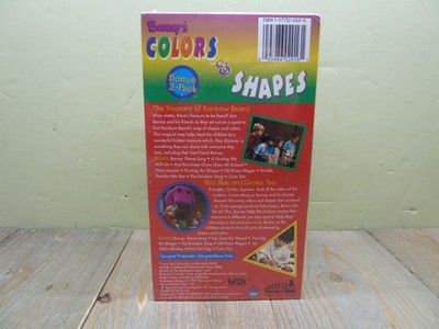 Barney Barneys Colors & Shapes VHS 1997 2 Tape Set Sealed White