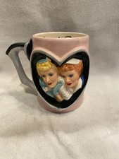 I Love Lucy 1996  Vandor 3D Coffee Mug "Friends Forever" Pink Ethel