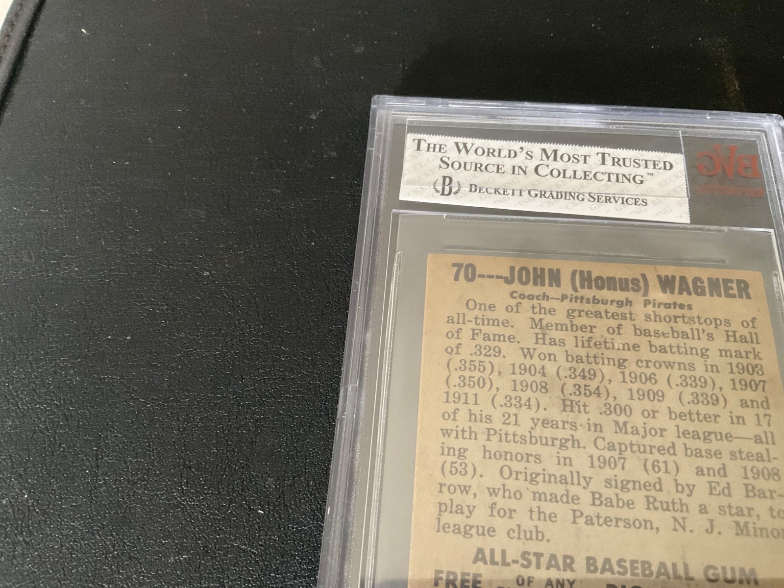 1949 LEAF BASEBALL #70 HONUS WAGNER BVG 5 EX view 7