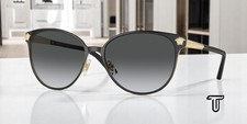 VERSACE VE2168 1377T3 Black Pale Gold Polarized Grey 57 mm Women's Sunglasses