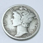 1919 P Mercury Dime 90% Silver Very Good Details #9807