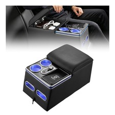 Vevor Universal Rear Bench Seat Center Console Ambient Light Wireless Charging Vevor Universal Rear Bench Seat Center Console Ambient Light Wireless Charging