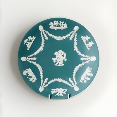 Vintage SELTEN türkis grün Wedgwood 225 Jahre Jubiläum Jaspis Ware Teller