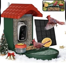 2-in-1 Smart Wild Bird Feeder Bath with 4K HD Camera, AI Identification Solar