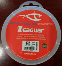 Seaguar STS Fluorocarbon Trout Steelhead Salmon Leader 6 lb 100yd Clear 06STS100