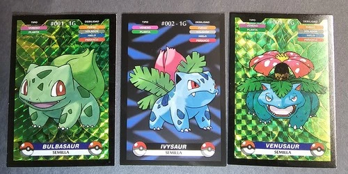 BULBASAUR X IVYSAUR X VENUSAUR LOT - POKEMON KANTO CREALASER RARE TCG HOLO