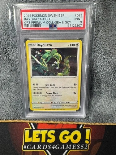 2024 POKEMON SWSH BLACK STAR PROMO #029 RAYQUAZA-HOLO PSA 9