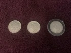 3 morgan dollar silver coins 1889, 1900, 1881