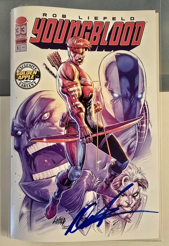 Youngblood #1 2025 Golden Apple InStore Exclusive by Rob Liefeld SIGNED RARE HTF