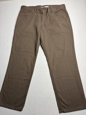Carhartt Relaxed Fit Rugged Flex Work Pants Mens 40x30 Brown Canvas Stretch