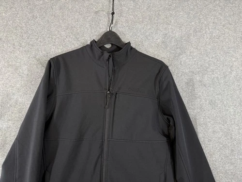 Magellan Softshell Jacket Mens M Black Fleece Lined Classic Fit Full Zip Stretch image 2