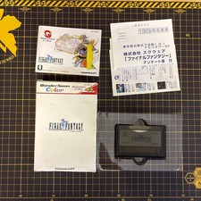 Final Fantasy 1 Wonderswan Color SquareSoft Japan Manual Box Reg Card CIB