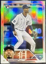 2023 Topps Series 2 - Brendon Davis #494 Rainbow Foil (RC) Rookie Card Tigers