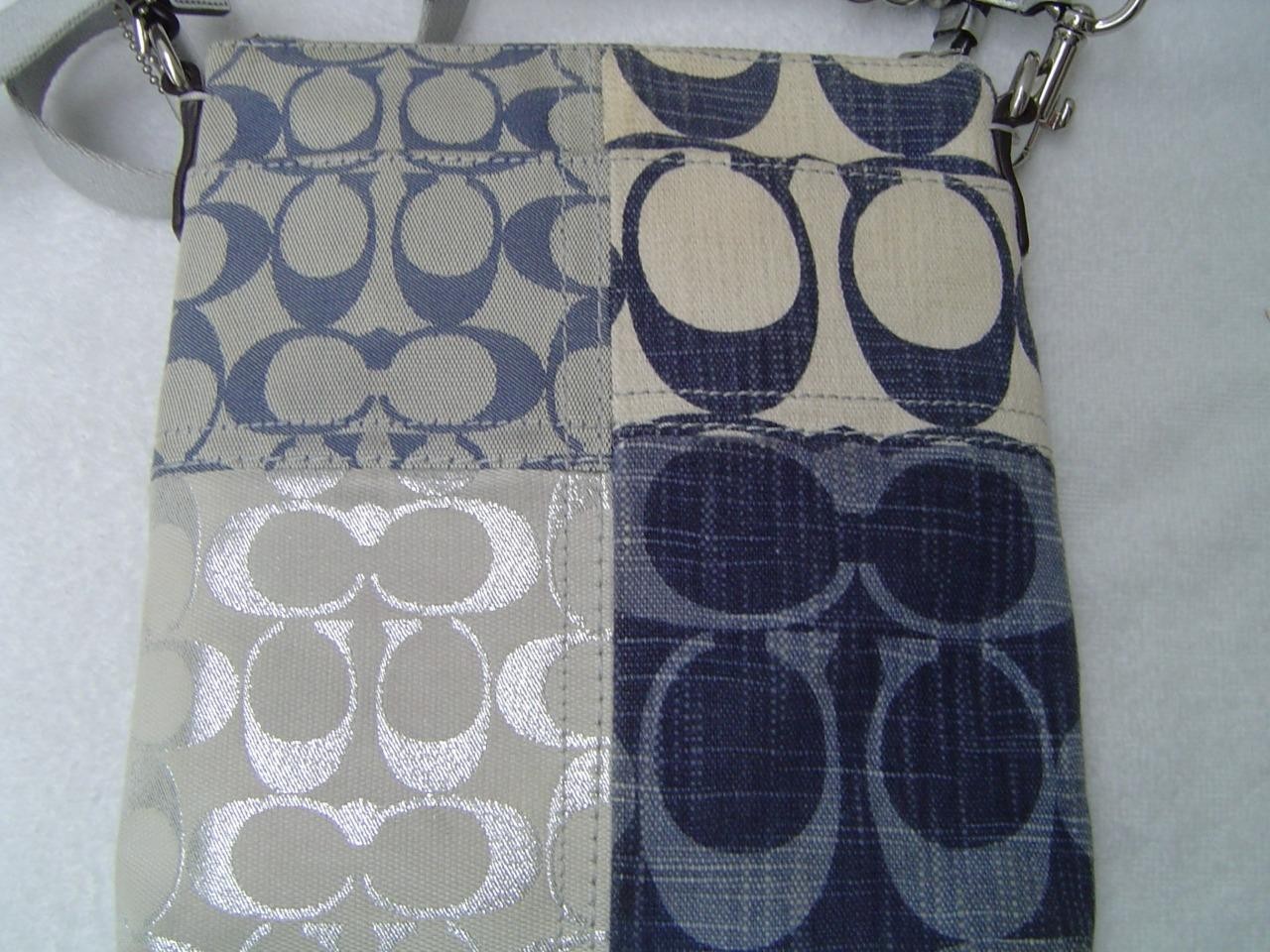 AUTHENTIC COACH TONAL DENIM PATCHWORK SWING PACK … - image 12