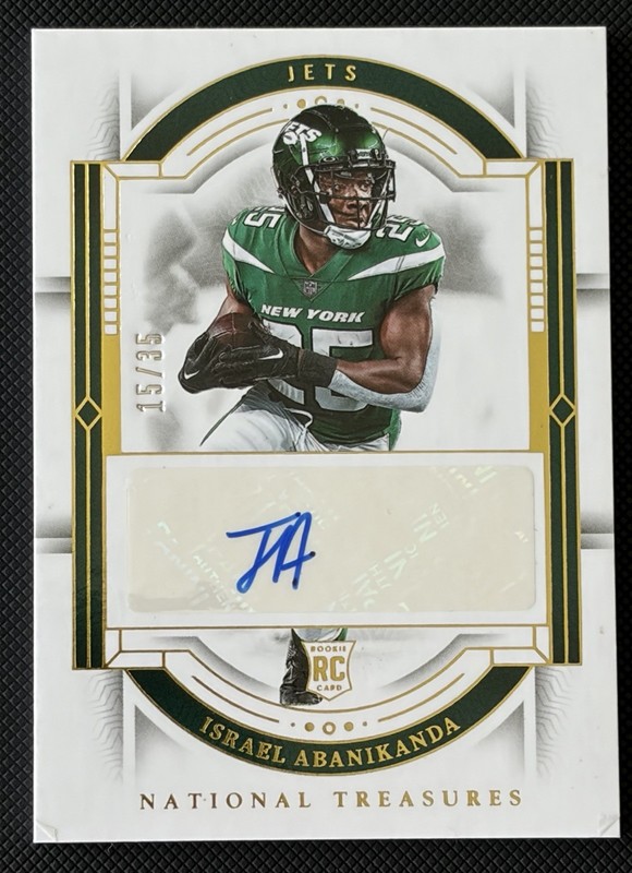 2023 Panini National Treasures- Israel Abanikanda, Rc Auto 15/35